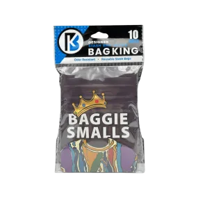 10-Pack Bag King Baggie Smalls Wide Mouth Child-Resistant Mylar Bag | 1/8th ounce