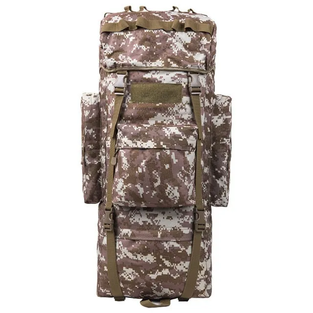 100L Internal Metal U Frame Military Rucksack Backpack Built-In Raincover