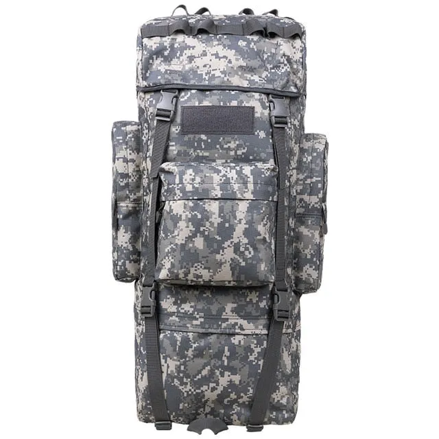 100L Internal Metal U Frame Military Rucksack Backpack Built-In Raincover