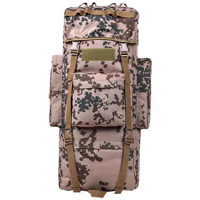 100L Internal Metal U Frame Military Rucksack Backpack Built-In Raincover