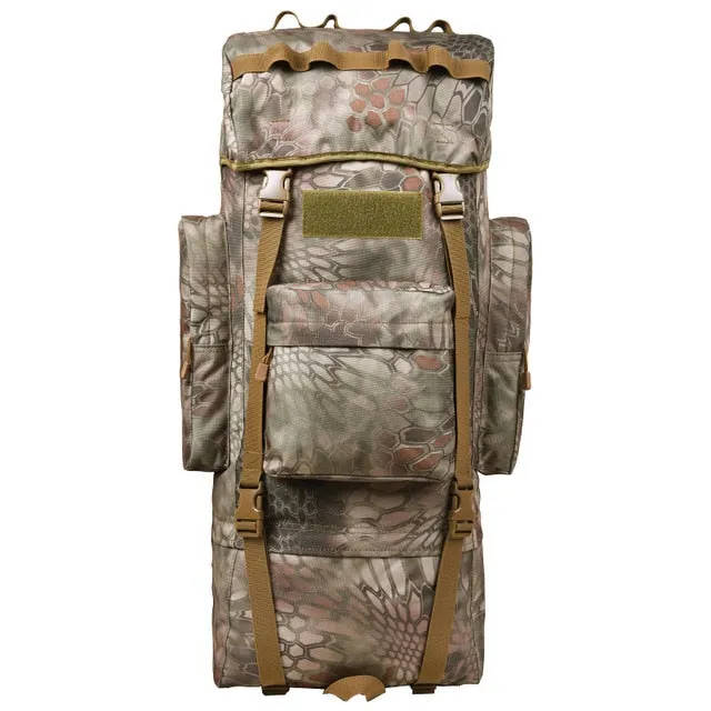 100L Internal Metal U Frame Military Rucksack Backpack Built-In Raincover