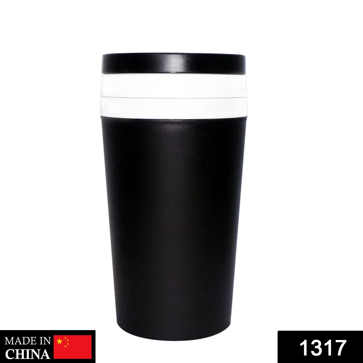 1317 2 in 1 Shaker Sipper Glass with Detachable Storage Container (300Ml)