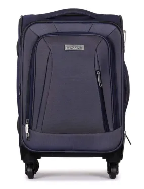 20 Inch Softsided Suitcase Trolley Bag - Space Blue | 4 Rotating Wheels | Travel Essential