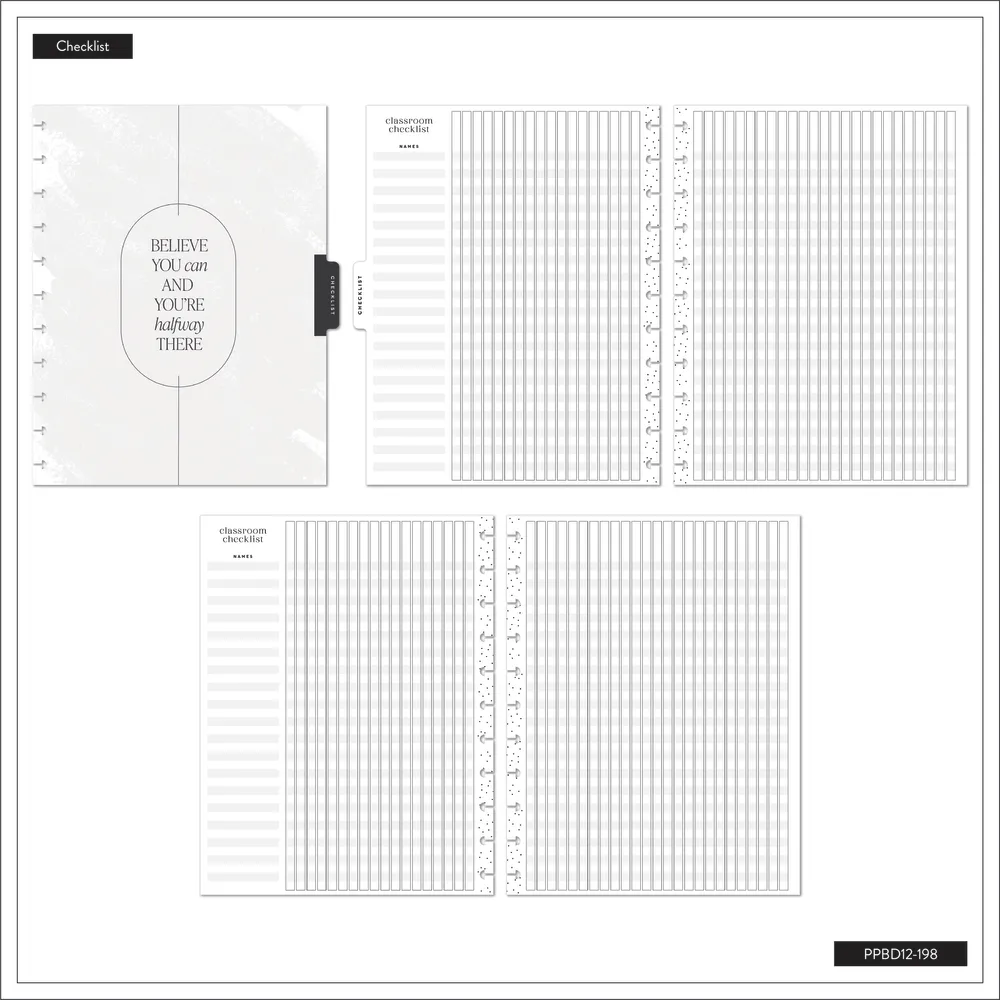 2024 Aesthetique Teacher Happy Planner - Big Teacher Layout - 12 Months