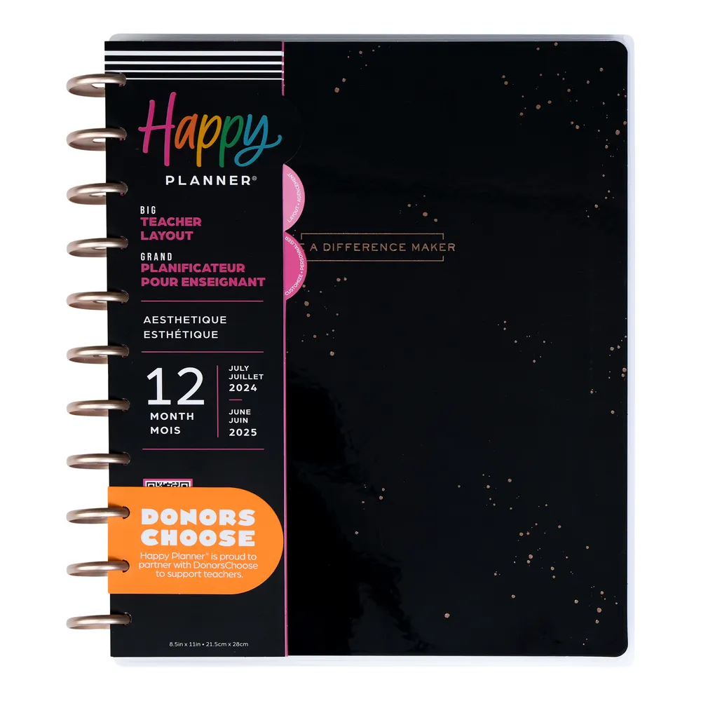 2024 Aesthetique Teacher Happy Planner - Big Teacher Layout - 12 Months