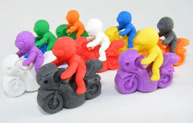 382301 Two Biker Japanese Erasers a bag-30