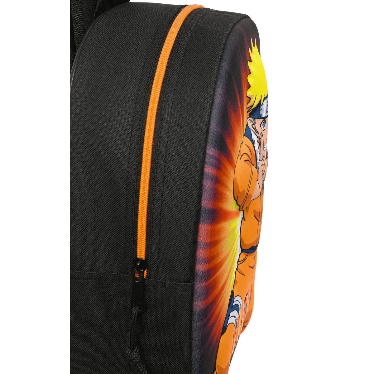 3D School Bag Naruto Black Orange 27 x 33 x 10 cm