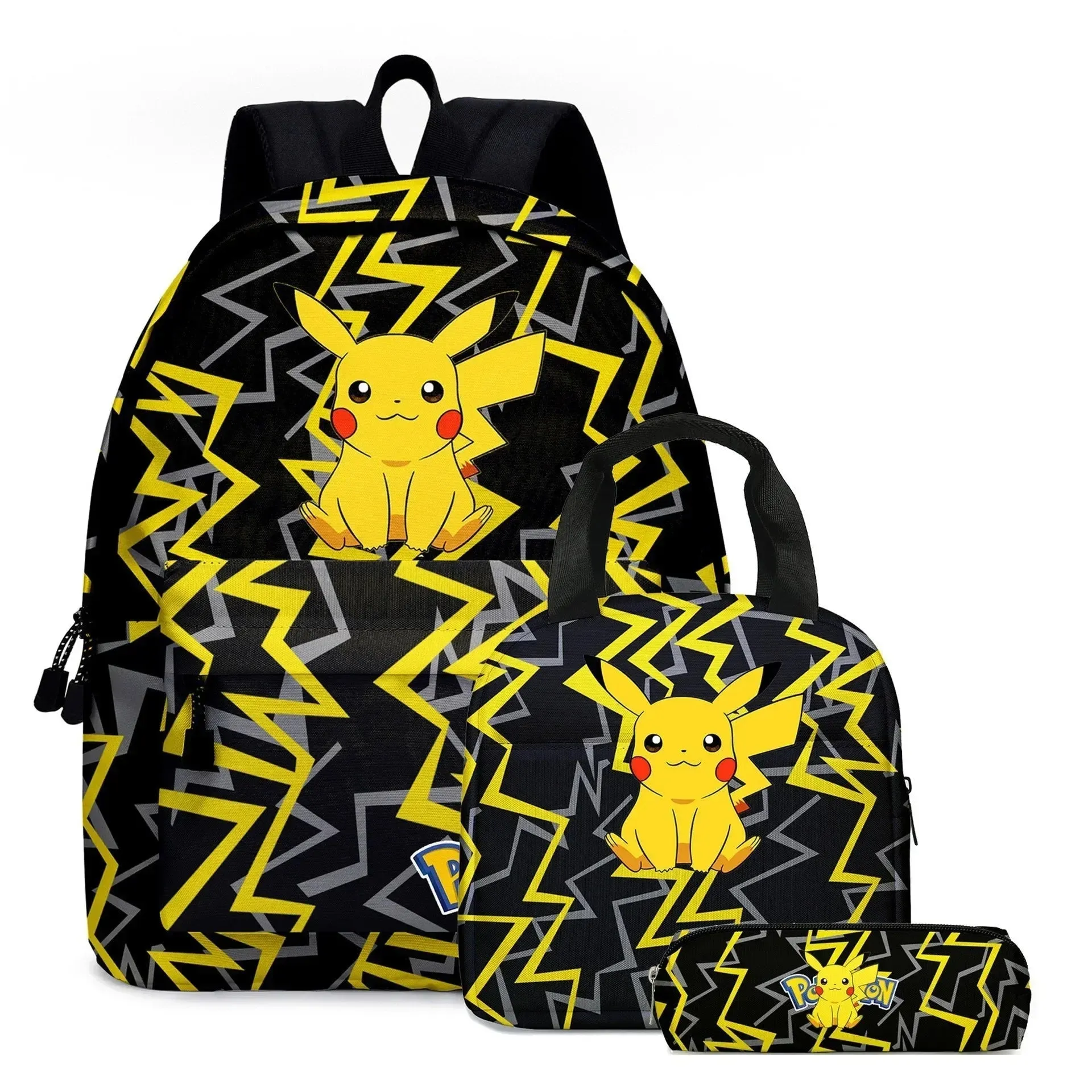 3PC-Set Pikachu Pokémon Backpack