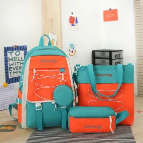 4 Pcs Set Backpack for Girls MJ16