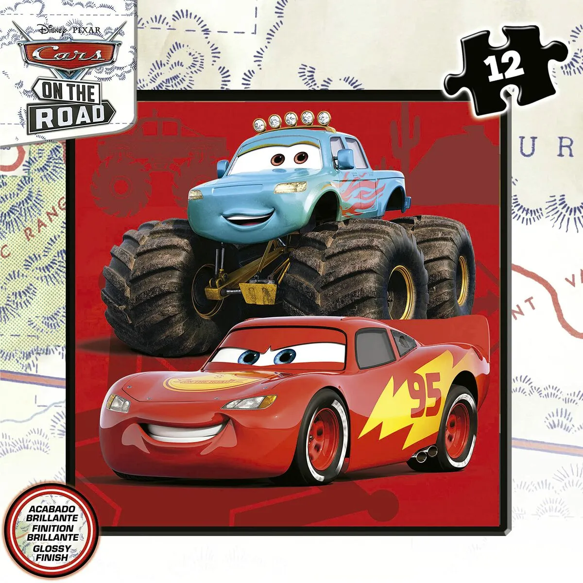 4-Puzzle Set Cars On the Road 73 Pieces