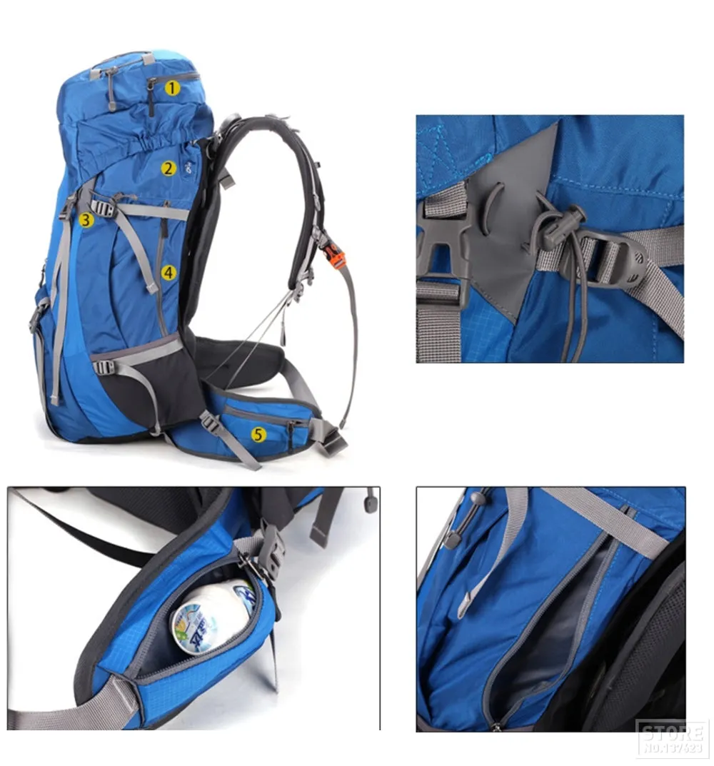 60L Large Capacity Outdoor Camping Hiking Trekking Backpack