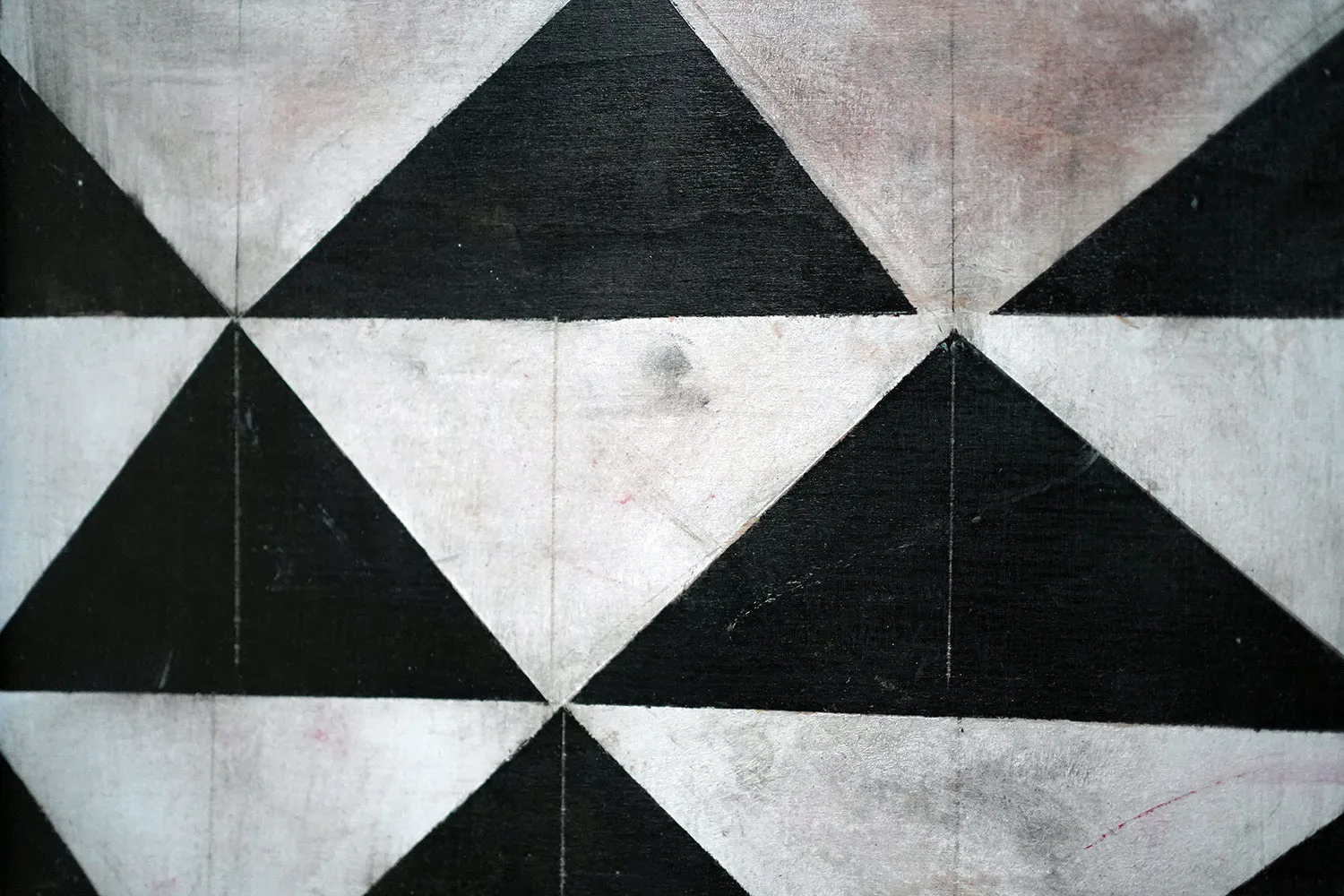 A 20thC French School Geometric Abstract Painting by Emile Buzon c.1970-80