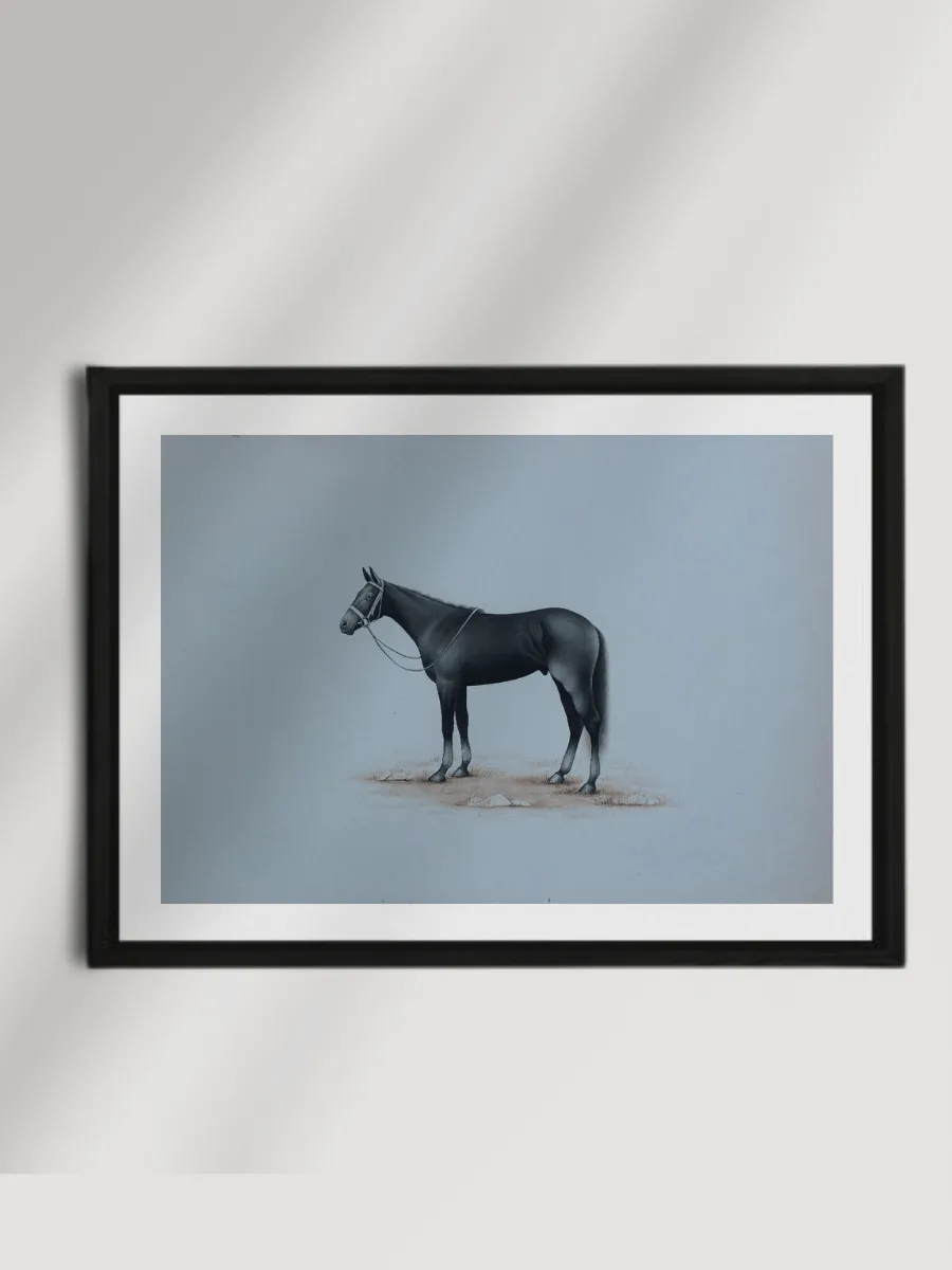 A Gentle Horse in Miniature Painting by Mohan Prajapati