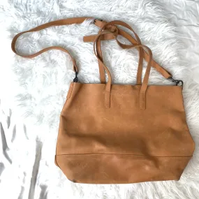 ABLE Abera Crossbody Tote In Cognac *see photos for signs of wear