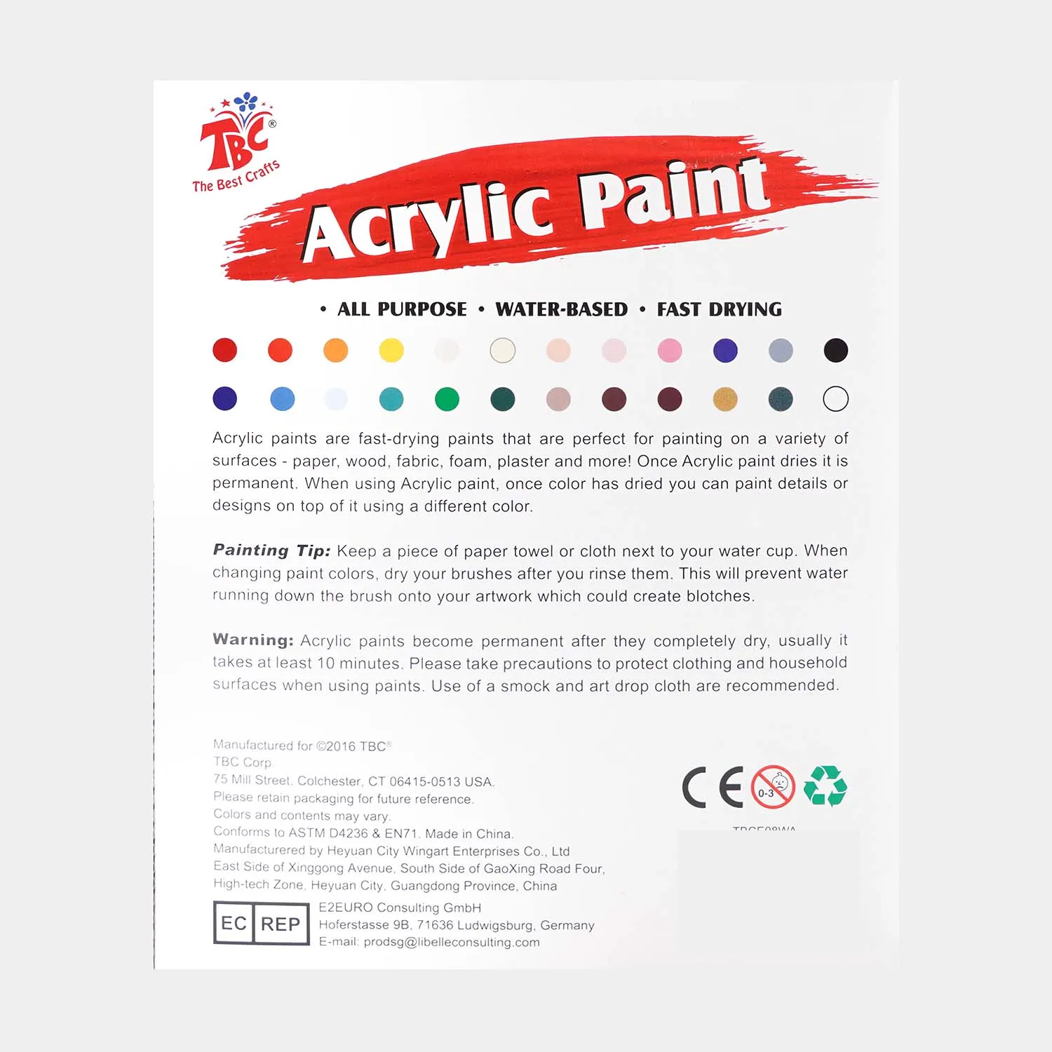 Acrylic Paint 24 Color For Kids