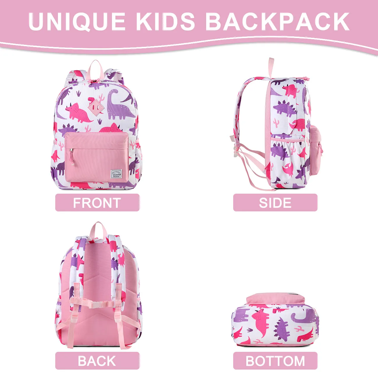 Adjustable 15'' Lightweight Backpack for Kids