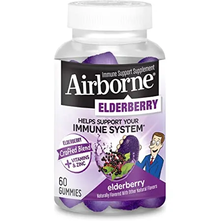 Airborne Elderberry   Vitamins and Zinc Gummies 60 ct