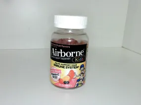 Airborne Kids 500mg Vit C Gummies Immune Zinc Antioxidants 21 Fruit Flavor