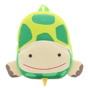 Anykidz 3D Green Turtle School Backpack Cute Animal With Cartoon Designs Children Toddler Plush Bag For Baby Girls and Boys