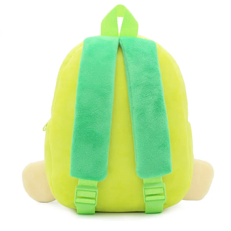 Anykidz 3D Green Turtle School Backpack Cute Animal With Cartoon Designs Children Toddler Plush Bag For Baby Girls and Boys