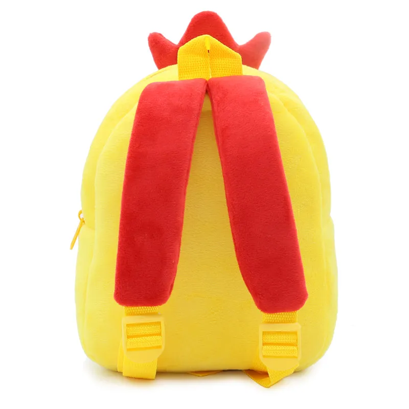 Anykidz 3D Yellow Chick School Backpack Cute Animal With Cartoon Designs Children Toddler Plush Bag For Baby Girls and Boys