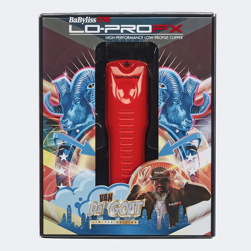 BaByliss PRO - Lo-PROFX Clipper, Influencer Special Edition, Red