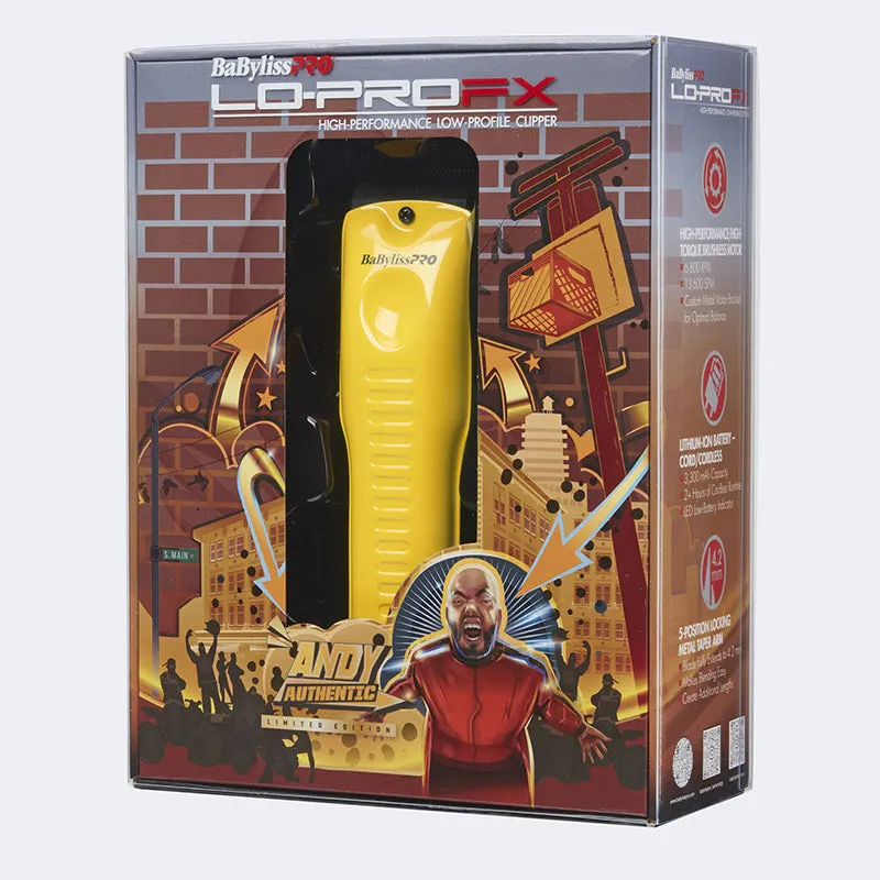 BaByliss PRO - Lo-PROFX Clipper, Influencer Special Edition, Yellow