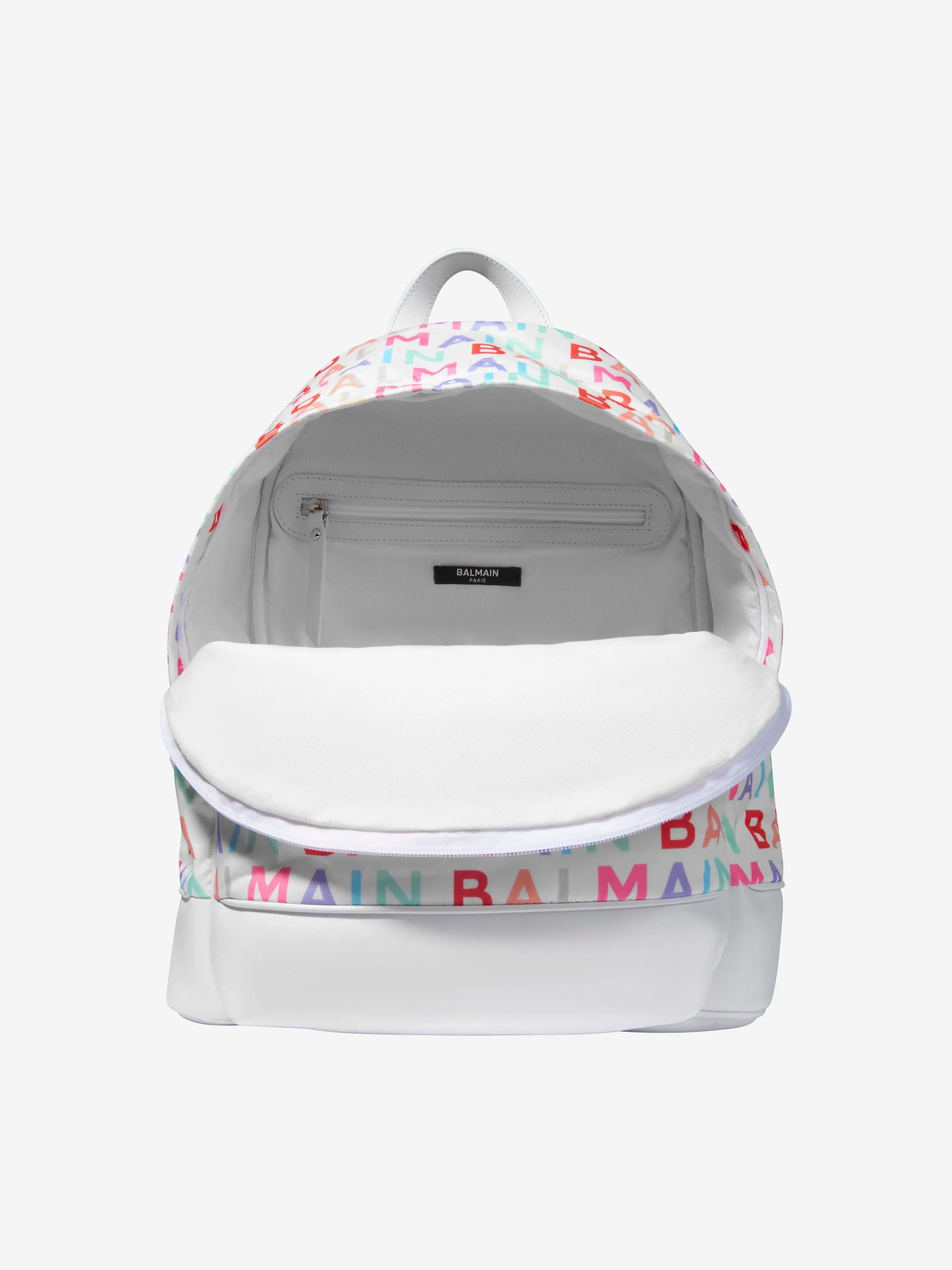 Balmain Kids Logo Print Backpack in Multicolour