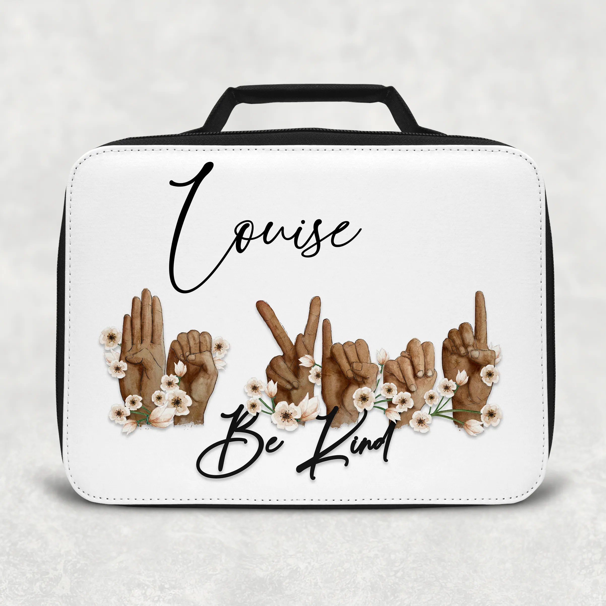 Be Kind Sign Language Personalised Insulated Lunch Bag