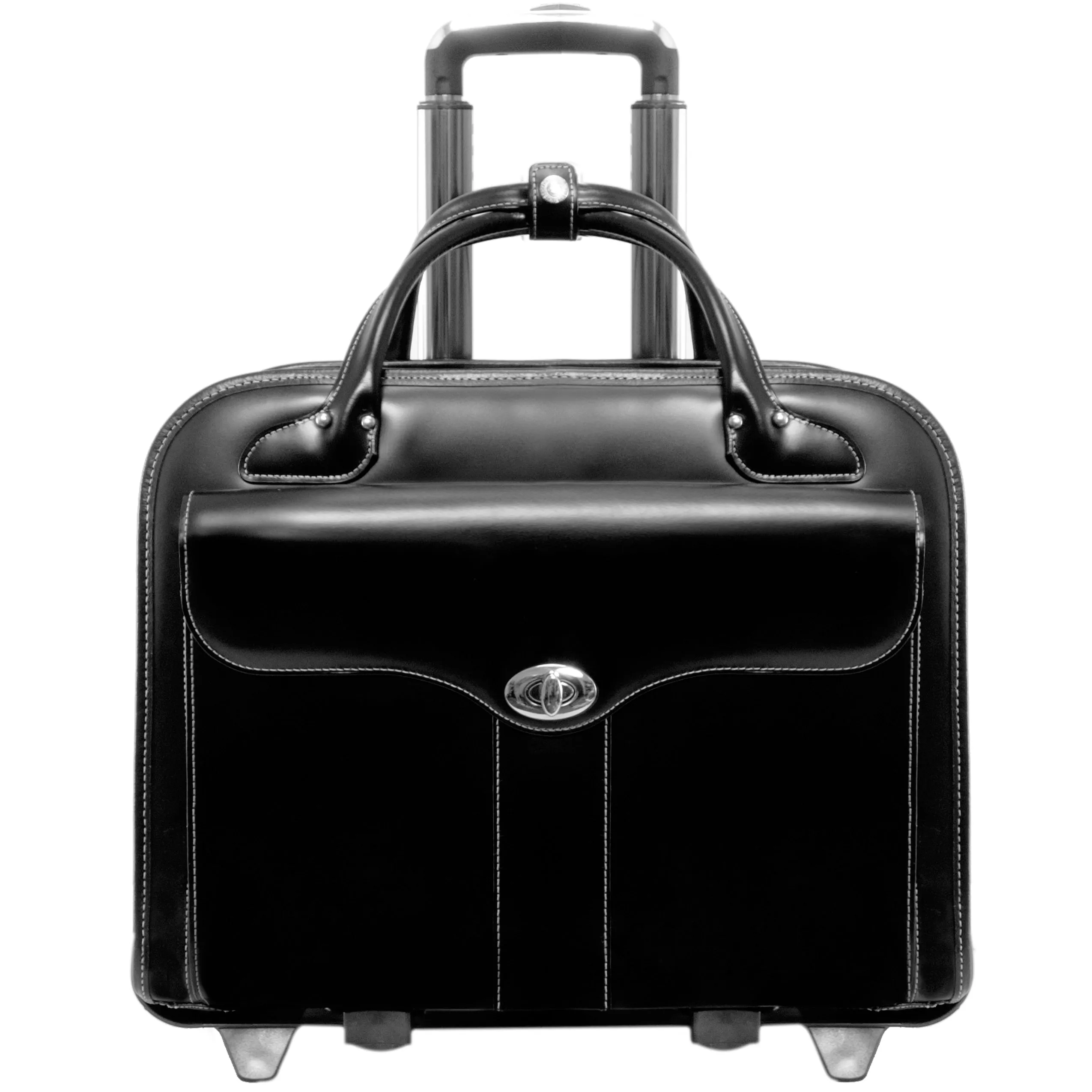 BERKELEY | 15” Leather Detachable-Wheeled Laptop Case