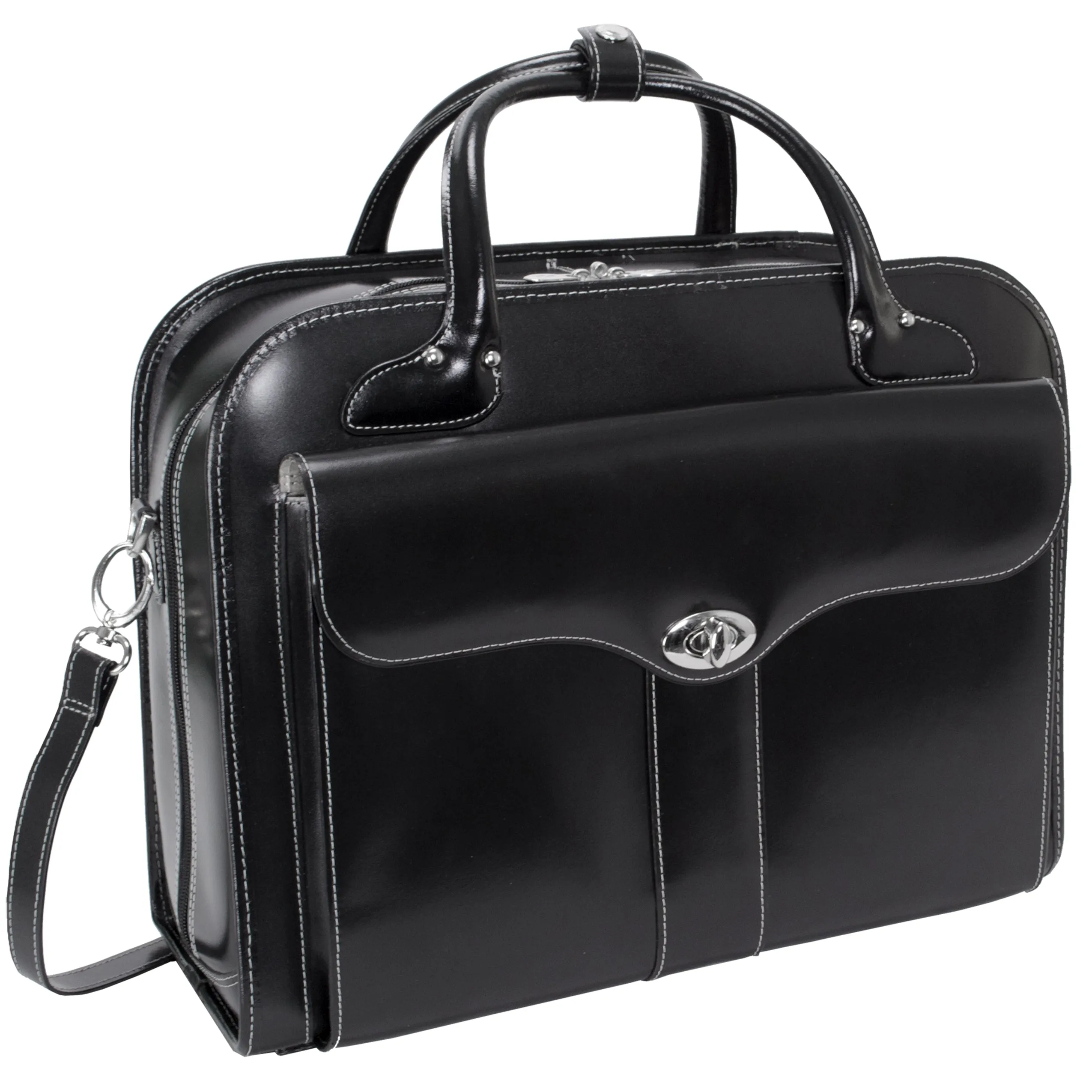 BERKELEY | 15” Leather Detachable-Wheeled Laptop Case