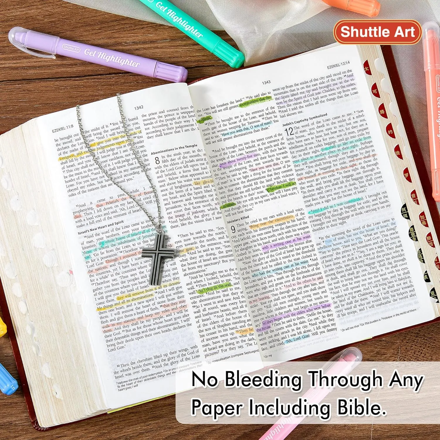 Bible Highlighters - Set of 12 Pastel Colors