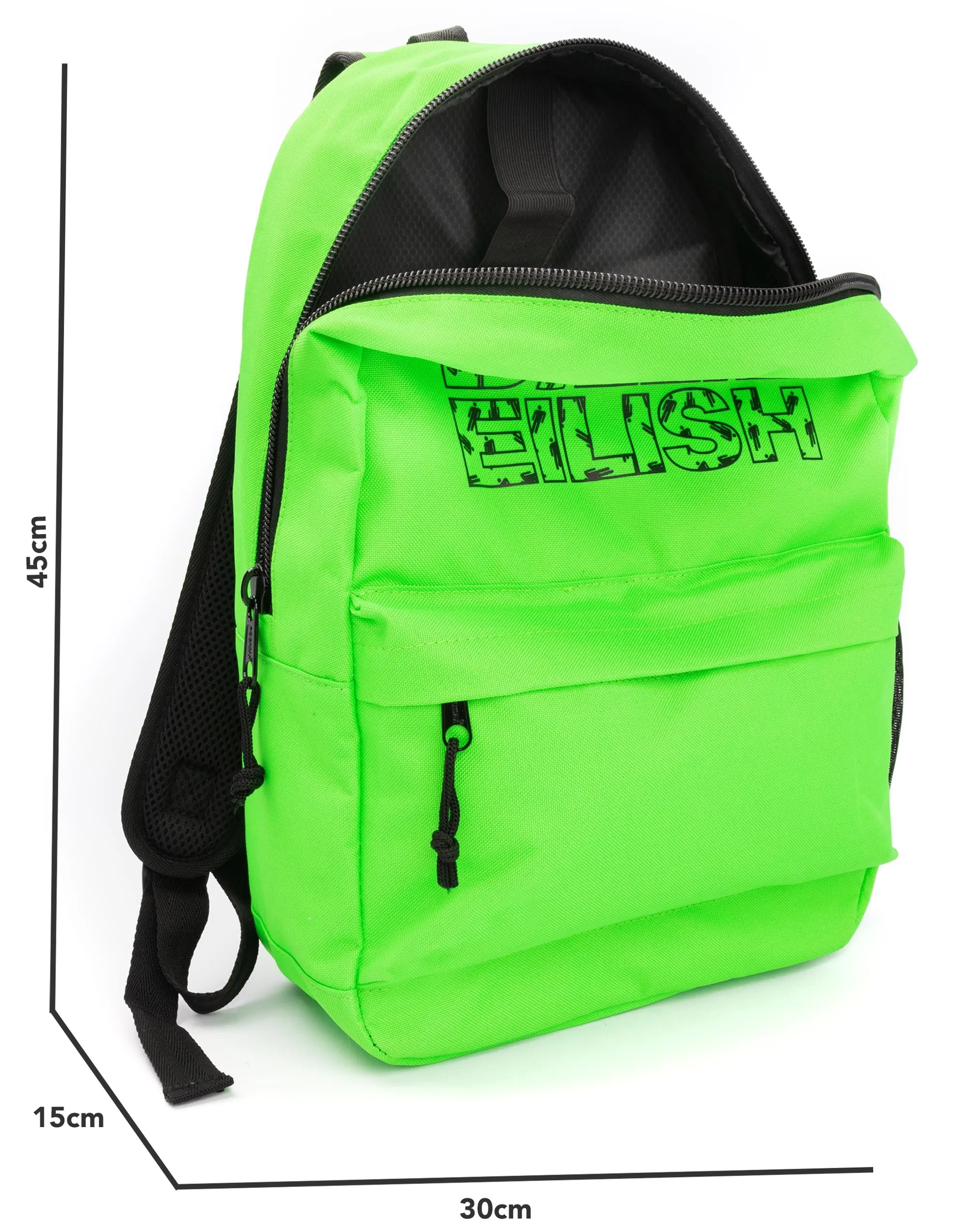 Billie Eilish Backpack Rock Sax Blohsh Bad Guy Music Green Rucksack School Bag