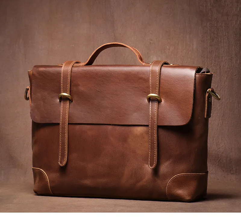 Black Leather Briefcase Workbag for Men Leather Briefcases Men Mens Leather Briefcases Shouler Laotop Bag