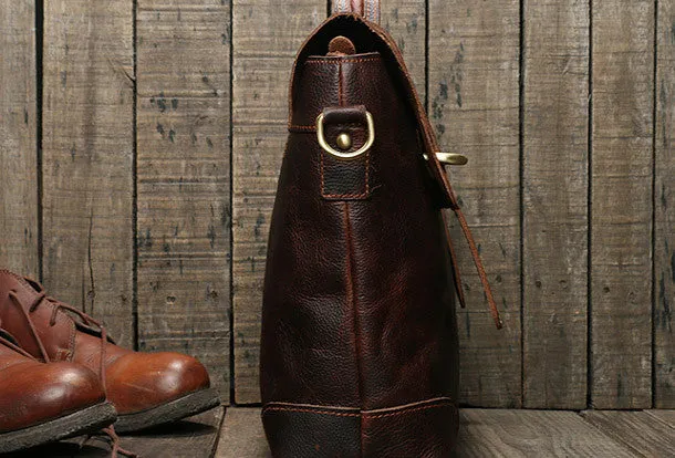 Black Leather Briefcase Workbag for Men Leather Briefcases Men Mens Leather Briefcases Shouler Laotop Bag