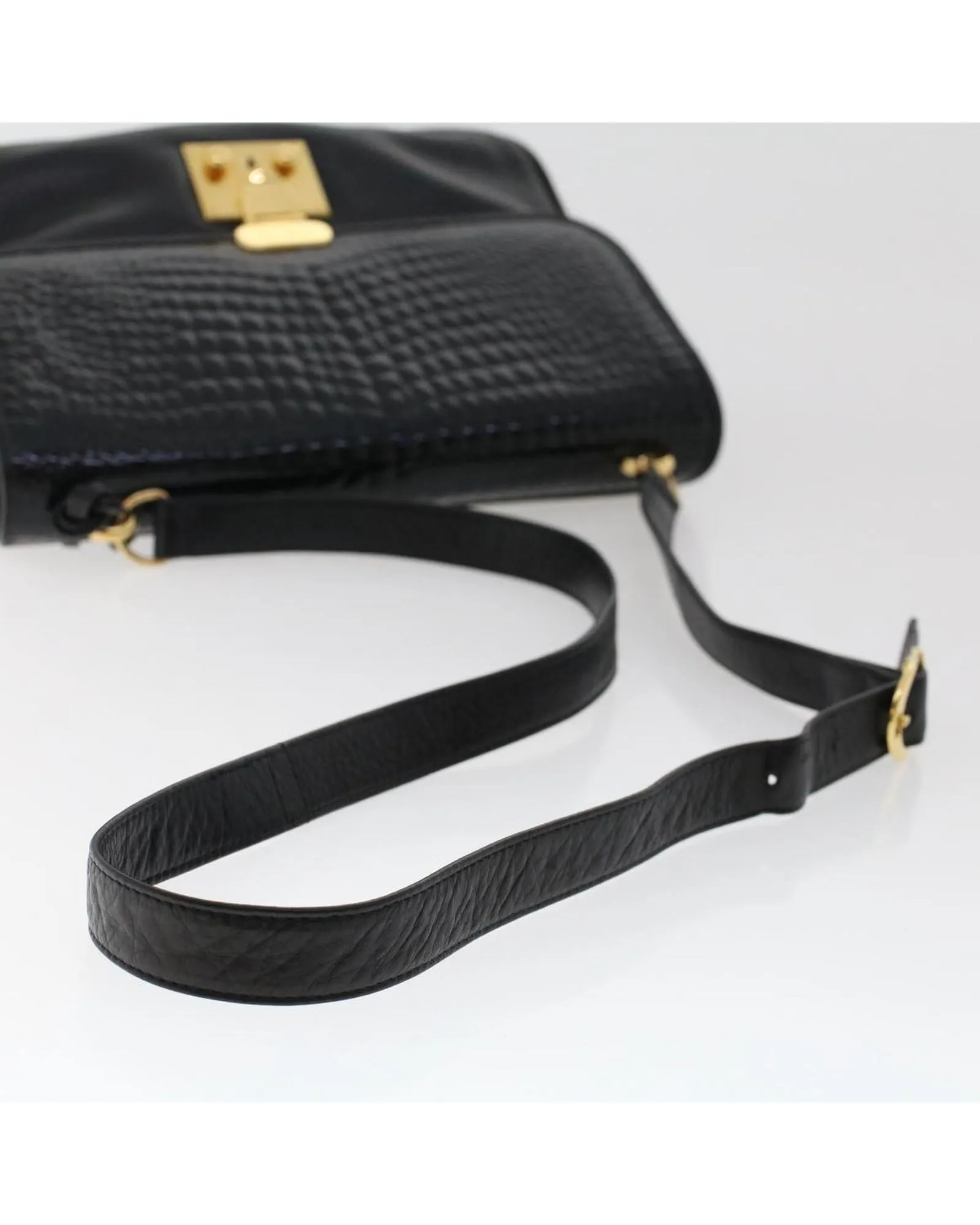 Black Patent Leather Shoulder Bag