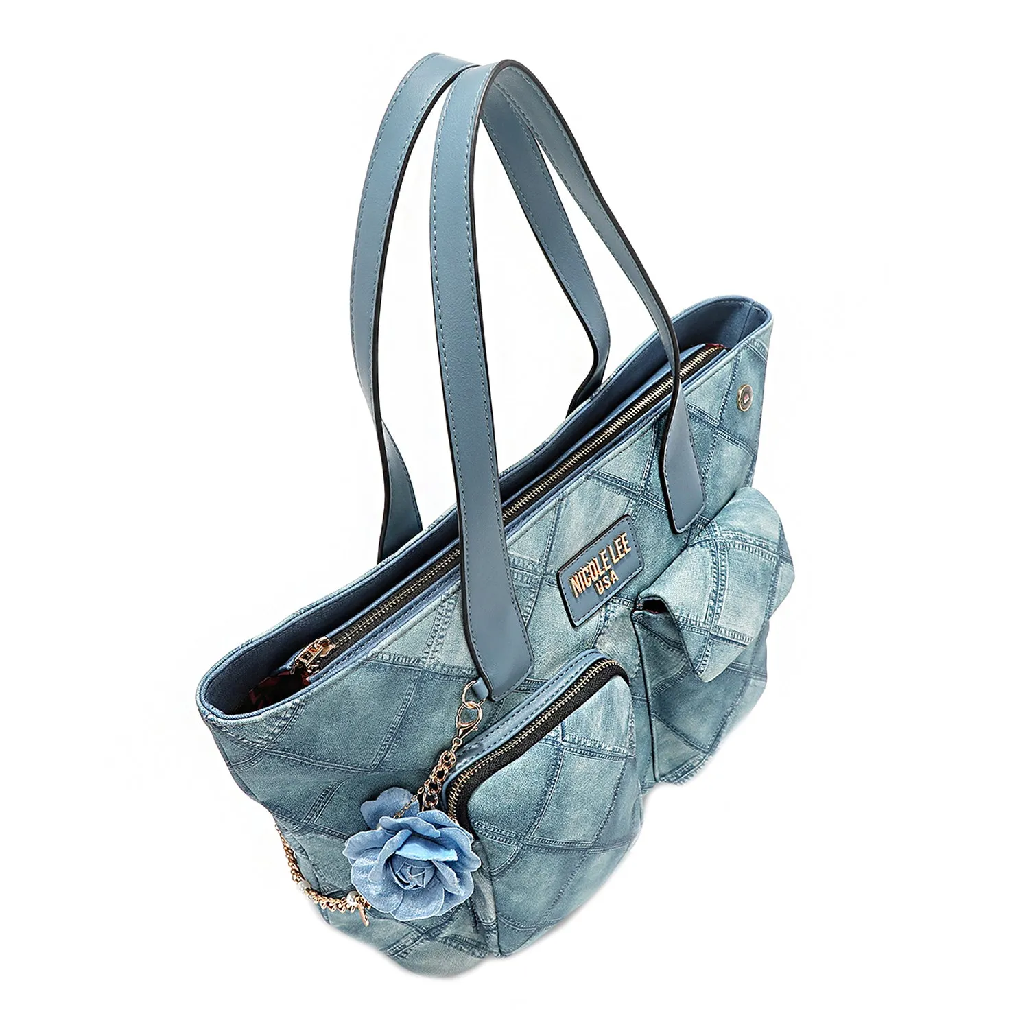 BLUE FLOWER SATCHEL