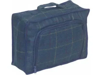 BLUE TWEED COOLER BAG