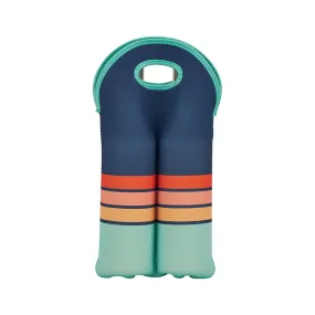 Bottle Bag Double Neoprene - Navy Sunrise