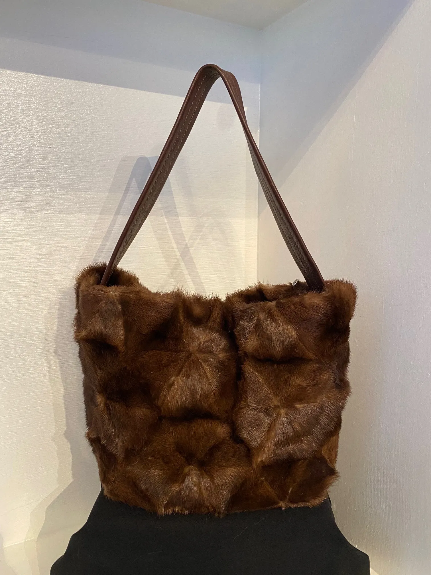 Brown Mink Mini Handbag