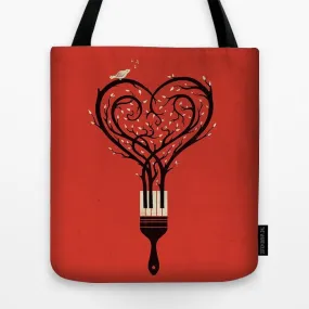 Brush Art Printed Tote Bag