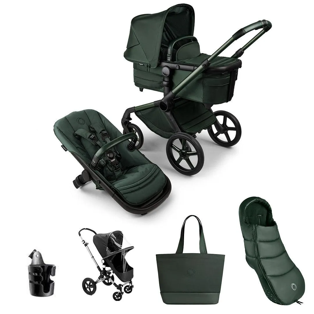 Bugaboo Fox 5 Noir Limited Edition Essential Pushchair Bundle