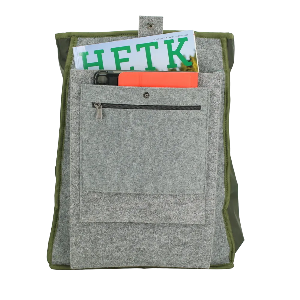 Cafe Backpack with G-hook - Khaki & Beige