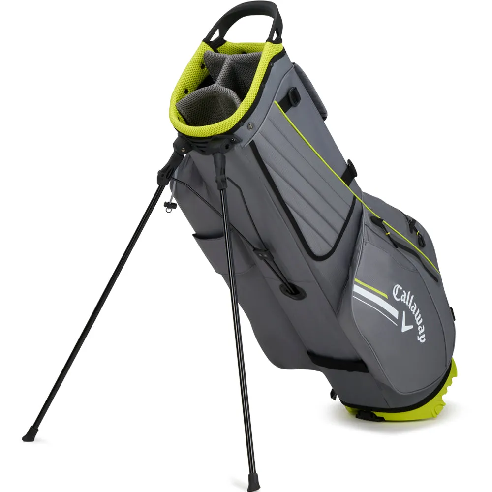 Callaway Chev Dry Waterproof Stand Bag - Charcoal/Florescent Yellow