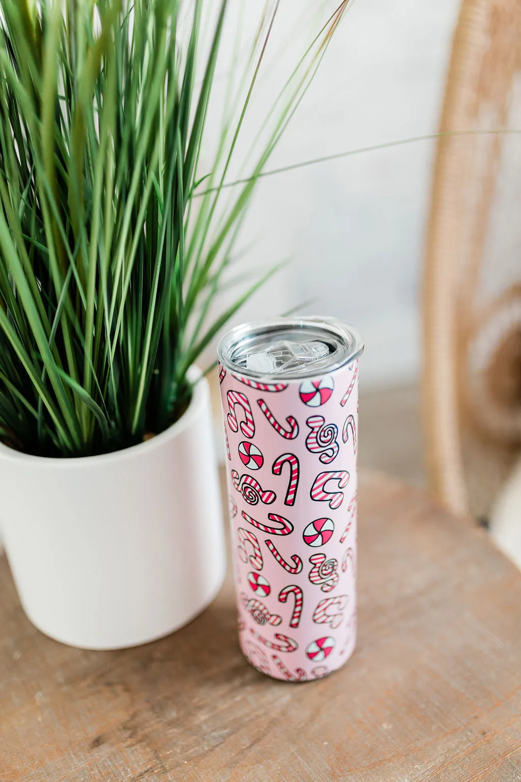 Candy Cane Skinny Tumbler