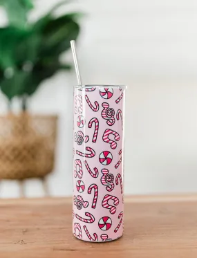 Candy Cane Skinny Tumbler