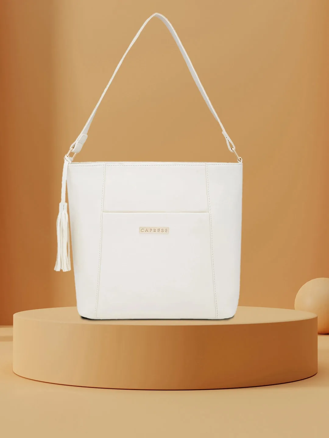 Caprese Sari Hobo Medium Off White