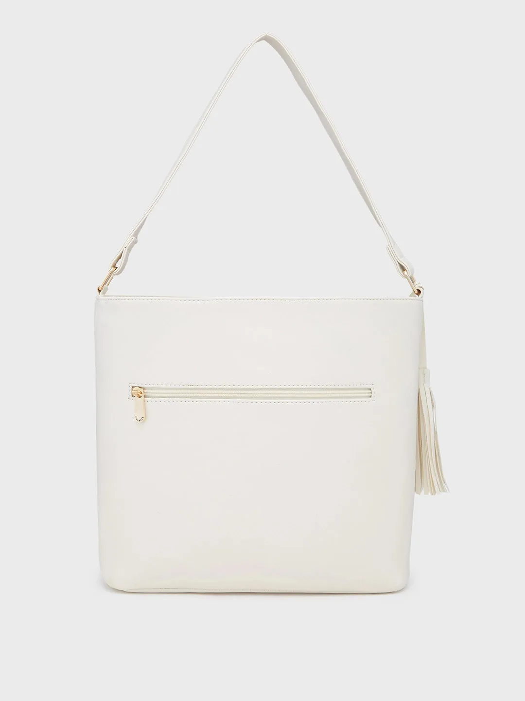 Caprese Sari Hobo Medium Off White