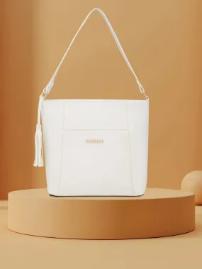 Caprese Sari Hobo Medium Off White