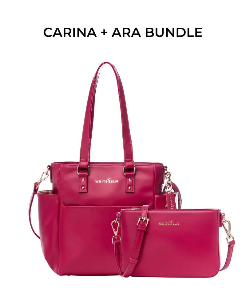 Carina Tote Bag - Cranberry